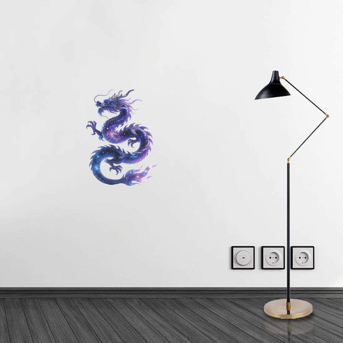 Three Ratels CEE166  The majestic Starry Sky Dragon Wall stickers for home decoration