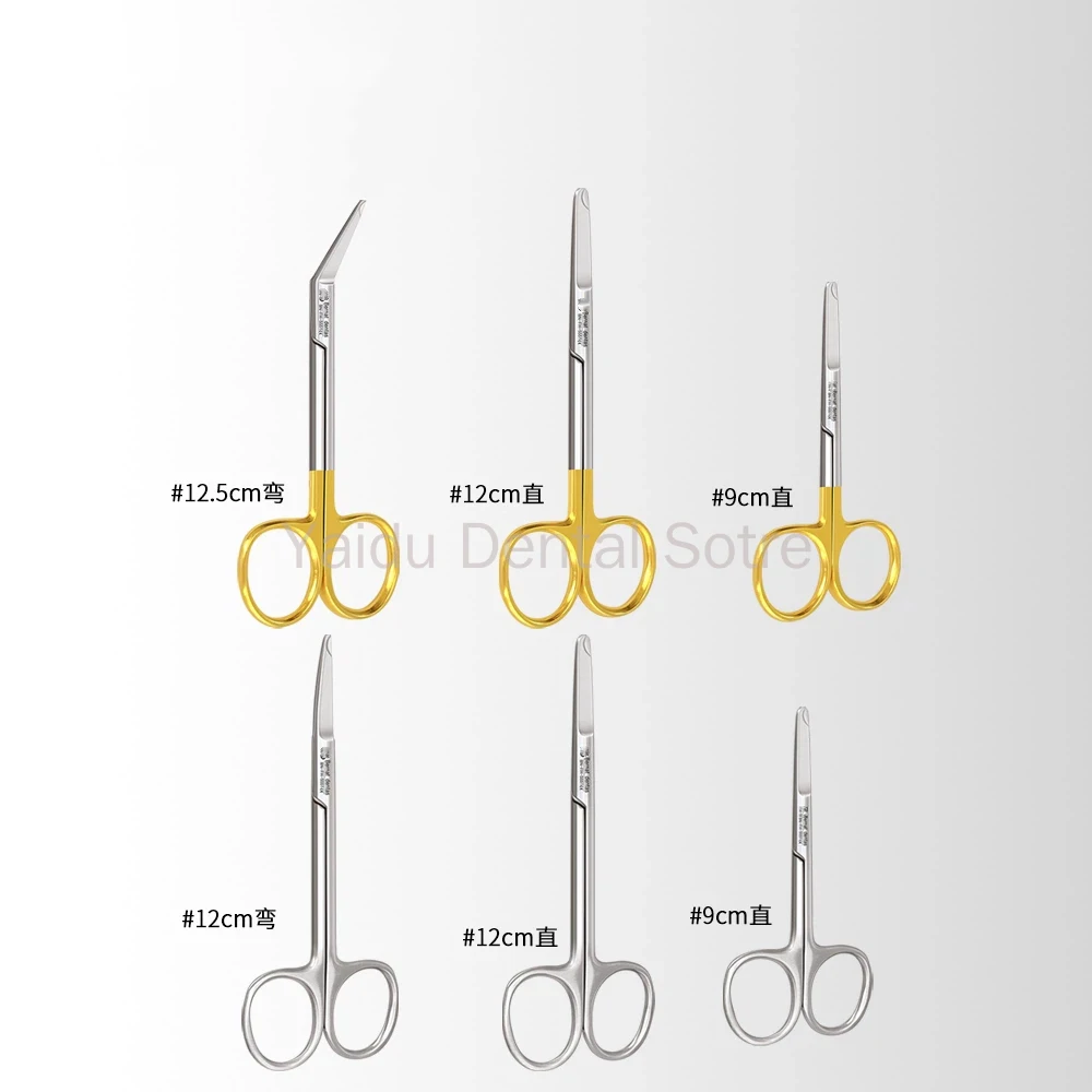 

1Pc Imported Suture Scissors with Hook, Crescent Scissors, Dental Surgical Scissors for Implant Oral Surgery