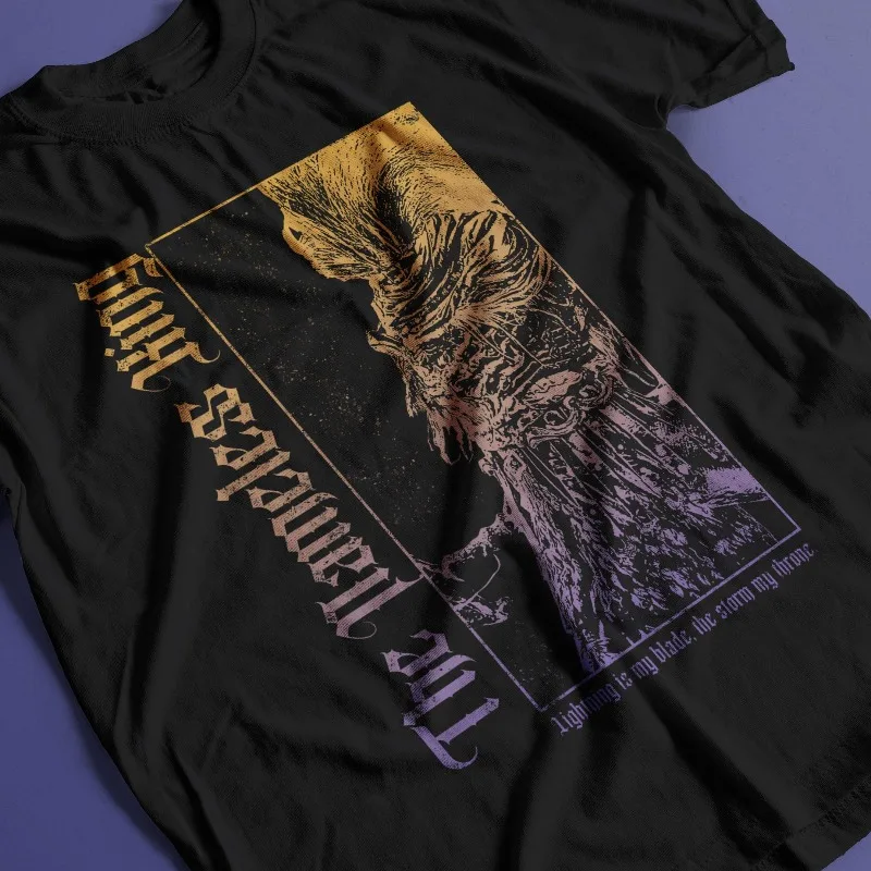 Nameless King Inspired T-Shirt – Lightning Warrior Dark Fantasy Graphic Tee