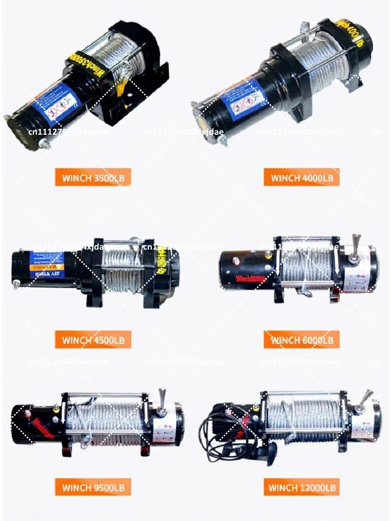 12V/24V Off-Road Vehicle Winch Car Traction Self-Rescue Recovery Equipment