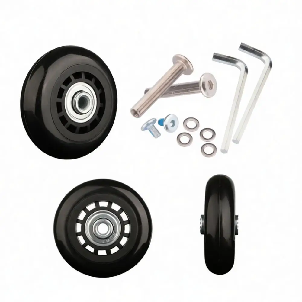 Wear Resistant Luggage Casters Replacement Wheels Rubber Suitcase Repair Accessories Silent Durable Rolling Parts For Bags