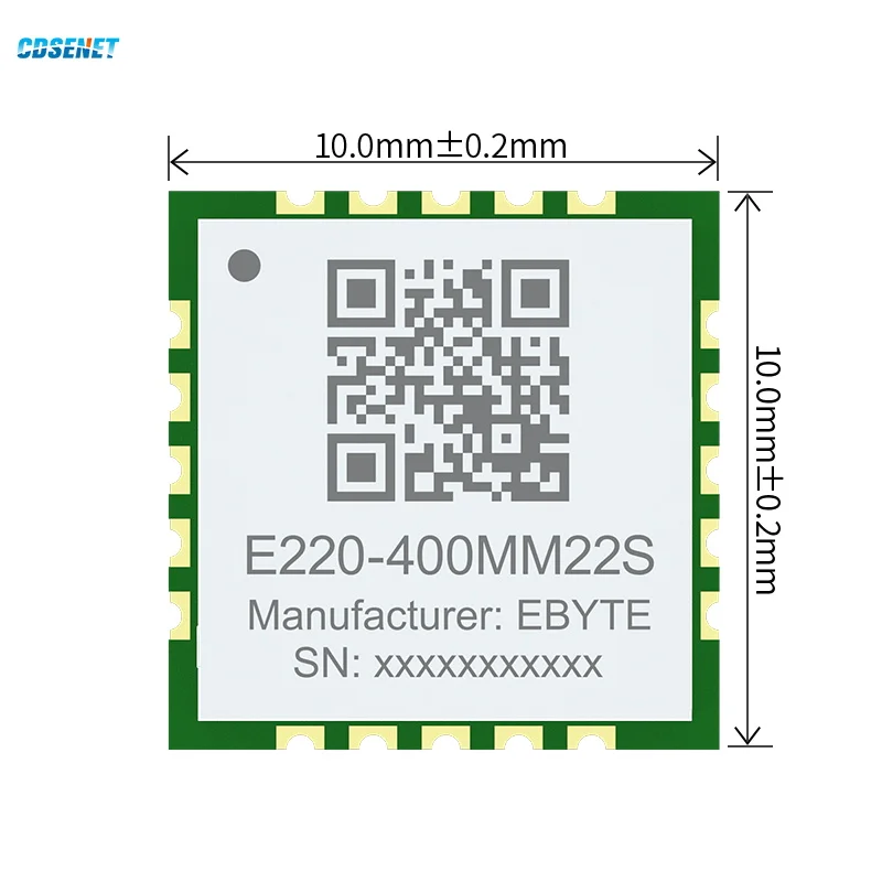 433Mhz 470Mhz Lora LLCC68 Draadloze Module 22dBm 5.5Km Cdsent E220-400MM22S Low Power Kleiner Formaat Stempel Gaten Antenne spi