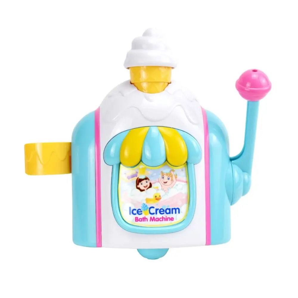 

Fun Newborn Baby Foam Cone Factory Bathtub Toy Bubble Machine Ice Creams Maker Bath Toys
