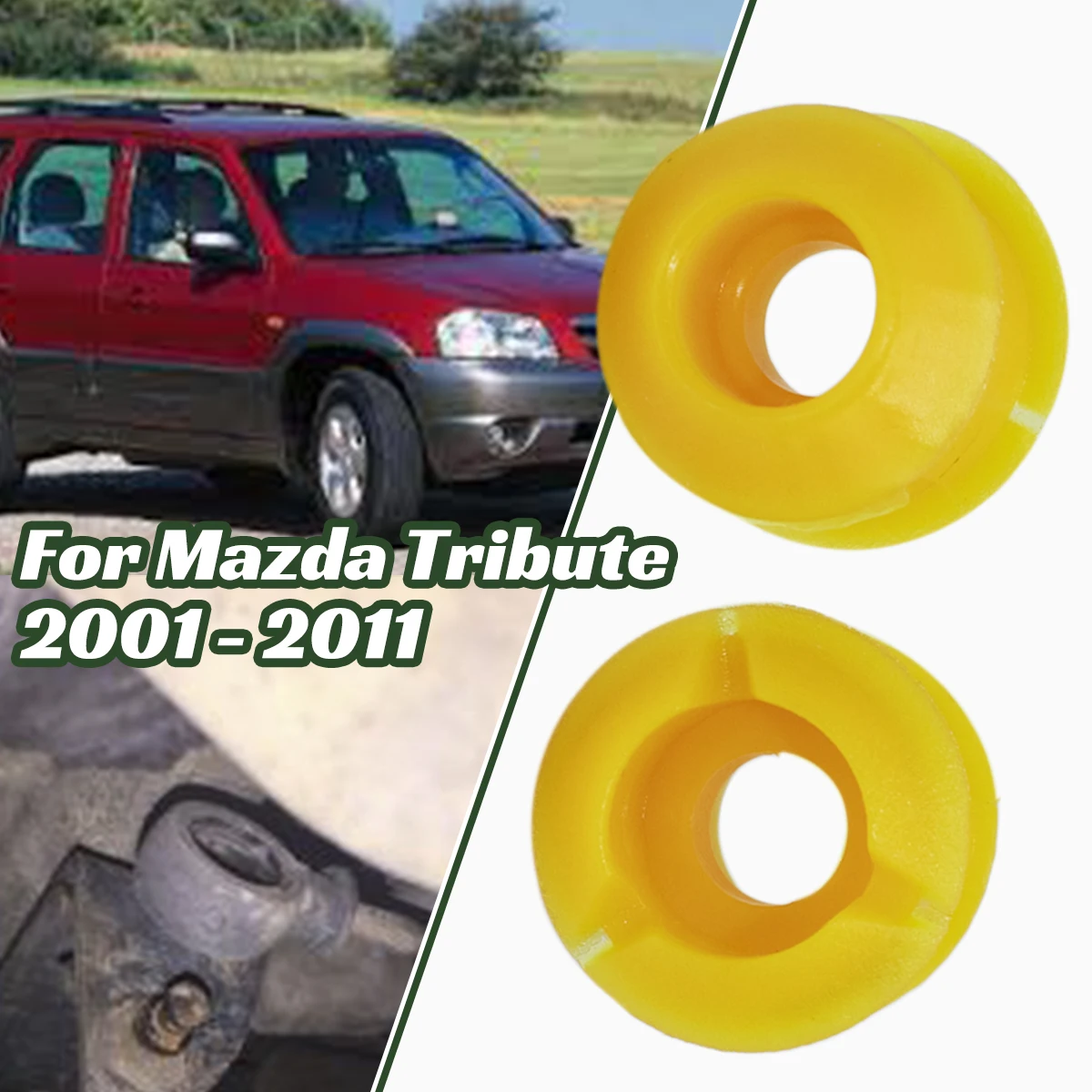 2pc for Mazda Tribute 2001-2011 Shift Cable Bushing Shifting Fix Gear Selector Change Lever Linkage End Pivot Grommet Drivetrain