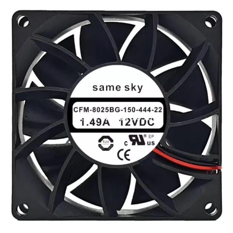 

New Cooler Fan for Same Sky CFM-8025BG-150-444-22 8025 DC12V 1.49A Cooling Fan 80*80*25MM