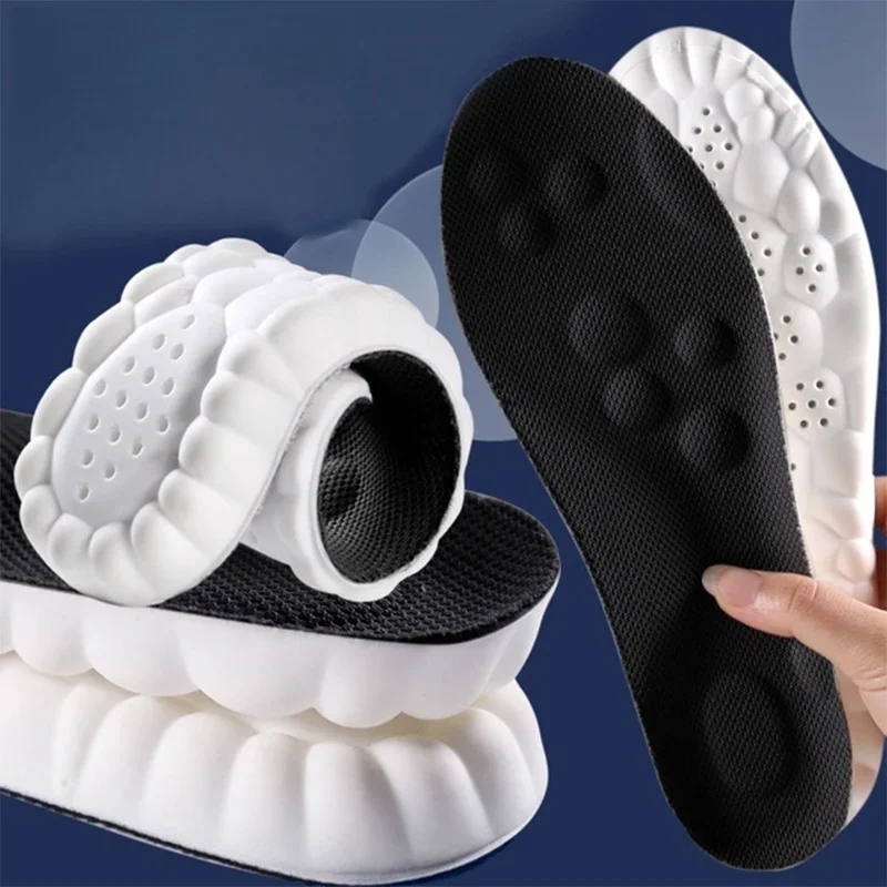 Latex Sport Insoles High Elasticity Soft Shoe Pads Arch Support Orthotic Insoles Breathable Deodorant Shock Absorption Cushion