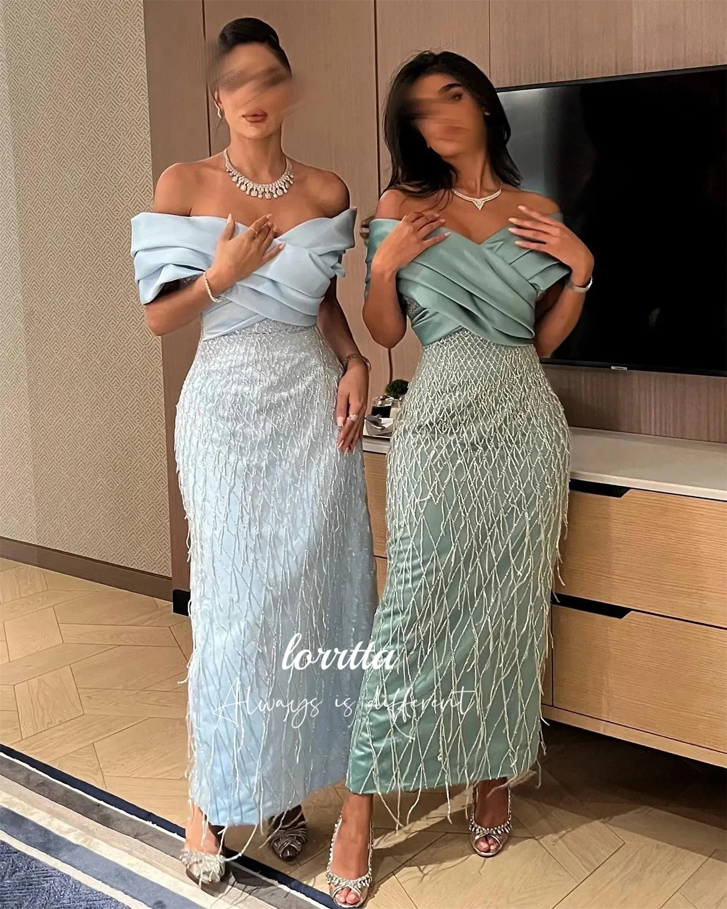 Mermaid Ball Gown Customized Beaded Fringed Fabric Eid Dress Party Robe Soiree De Luxe 2024 Dresses for Special Occasions