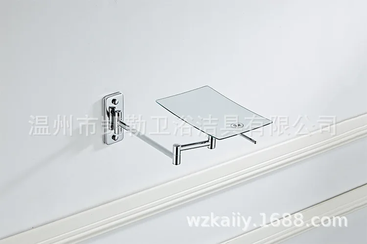 HYS bathroom all-copper magnifying single-sided vanity folding extendable mirror