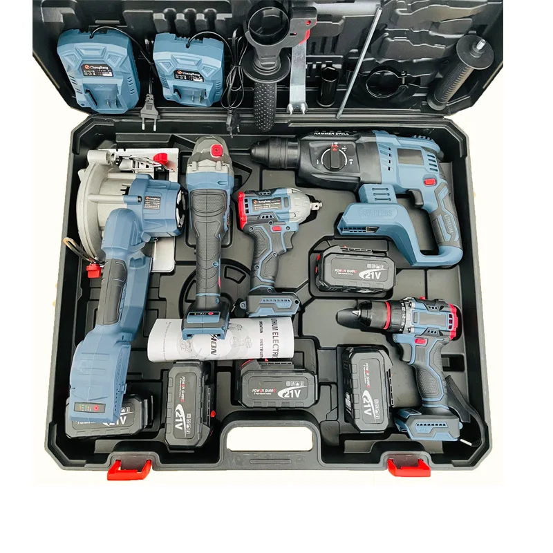 21v brushless lithium battery cordless drill power drilling machine brushless drill tool assembly set