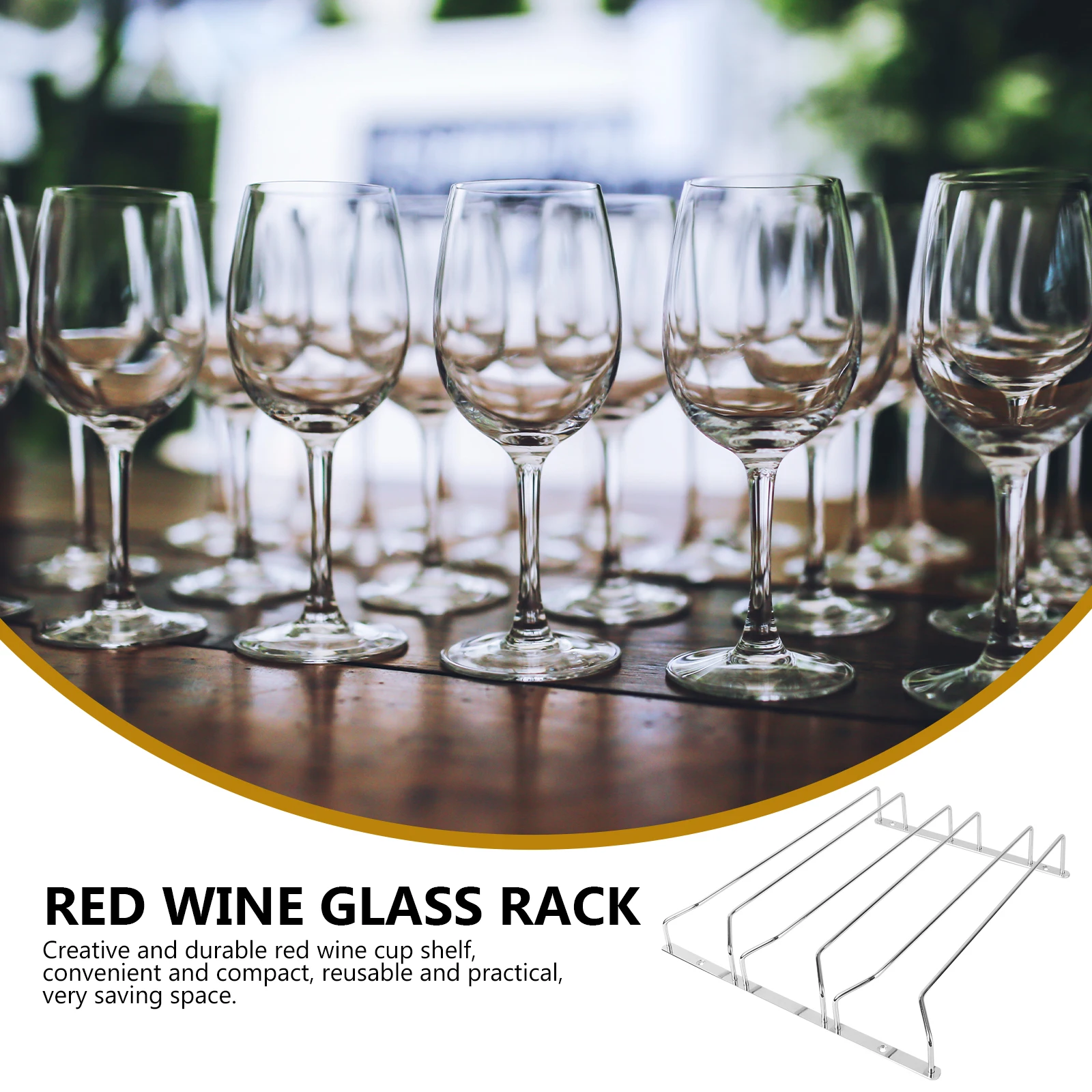 

Space-Saving Red Wine Cup Holder Hanging Goblet Rack Sturdy Material Beautiful Kitchen Decor Wine Cup Holder Goblet Rack