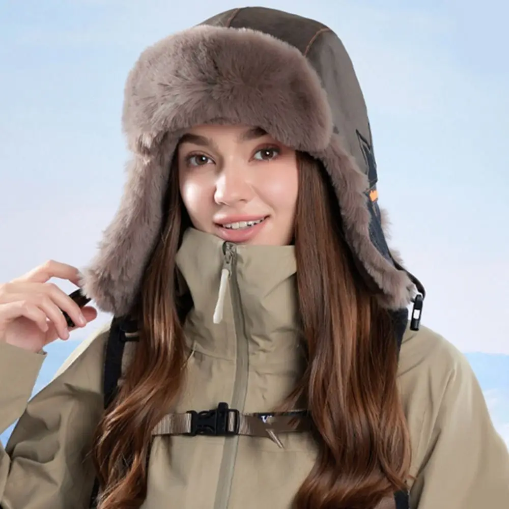 

Simple Removable Mask Winter Mask Hat Anti Fog Windproof Riding Plush Hat Thickened Velvet Lei Feng Hat Skiing
