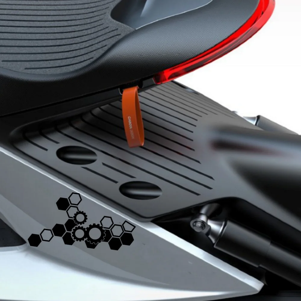 

1PC Honeycomb Gear Motorcycle Stickers Motocross Fairing Fuel Tank Scooter Deocr Waterproof DIY Motorcycle Helmet Vinyl Decals