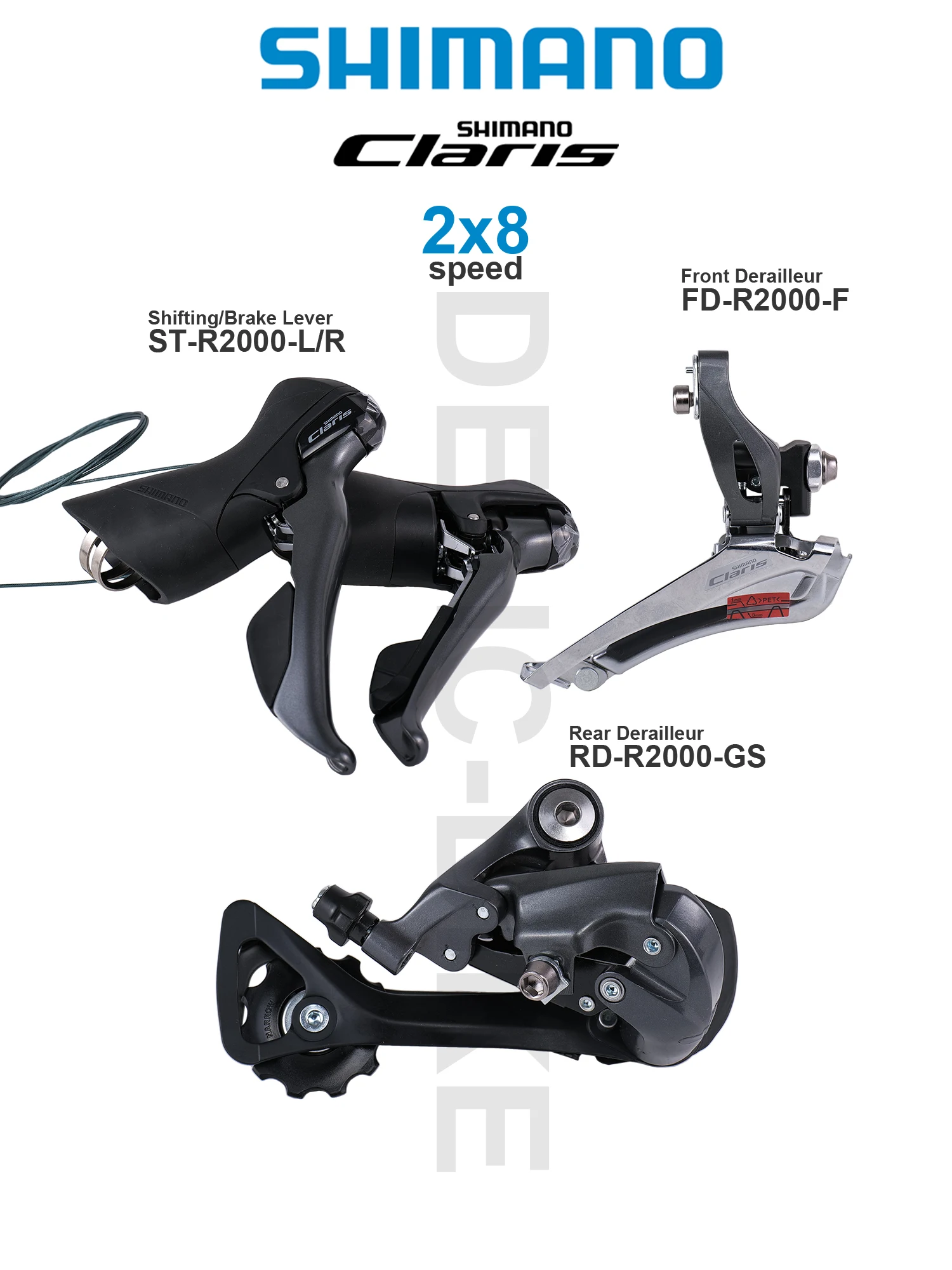AliExpress Shimano SHIMANO CLARIS R2000 2x8 Speed Groupset ST-R2000 and RD-R2000 FD-R2000 Rear/Front DerailleurOriginal Parts
