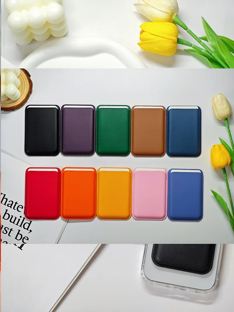 مع حزمة بطاقة تحسس الجلد المغناطيسي يمكن تخزين بطاقات بنكية مختلفة مناسبة لجميع حافظات الهواتف المحمولة مع الامتزاز المغناطيسي #1