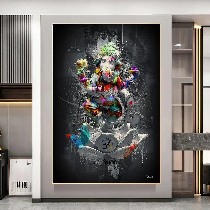 Lord Shiva Portrait Figure Sculpture Poster India Buddha Hindu Gods Canvas Prints Religion Wall Art Picture Home Decor Cuadros