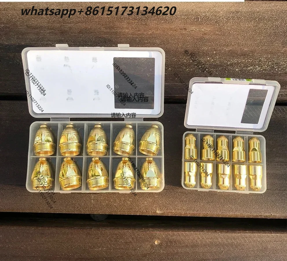 100Pcs High Quality P80 Air CNC Plasma Cutting Tip Nozzle Electrode Upgrade Gold P90 Era Durable LGK-100 Plasma Cutter Nozzle