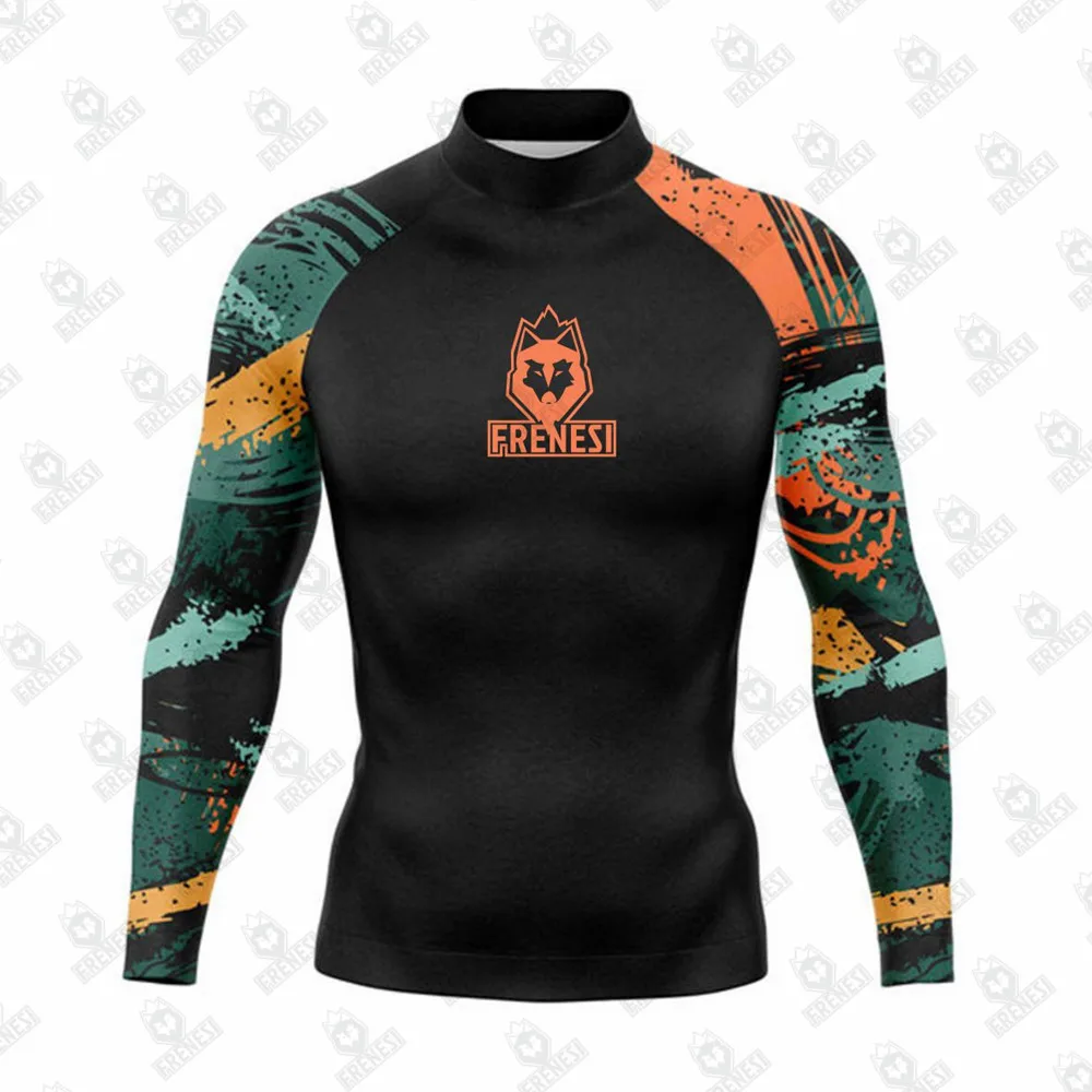 Рубашка для серфинга Frenesi Rashguard Мужская одежда для плавания с УФ-защитой от солнца с длинным рукавом пляжная одежда для серфинга Одежда для дайвинга Мужская одежда для серфинга