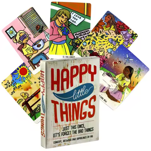 Hot Selling Happy Little Things Oracle Leisure Entertainment Card Family Gathering Divination Deck Tarot Board Playing Card Game