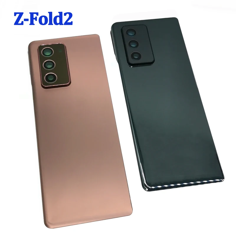 

For Samsung Galaxy Z Fold 2 Fold2 5G Back Cover Battery Case Glass Rear Housing Cover Replacement With Camera Lens z fold2 F916B