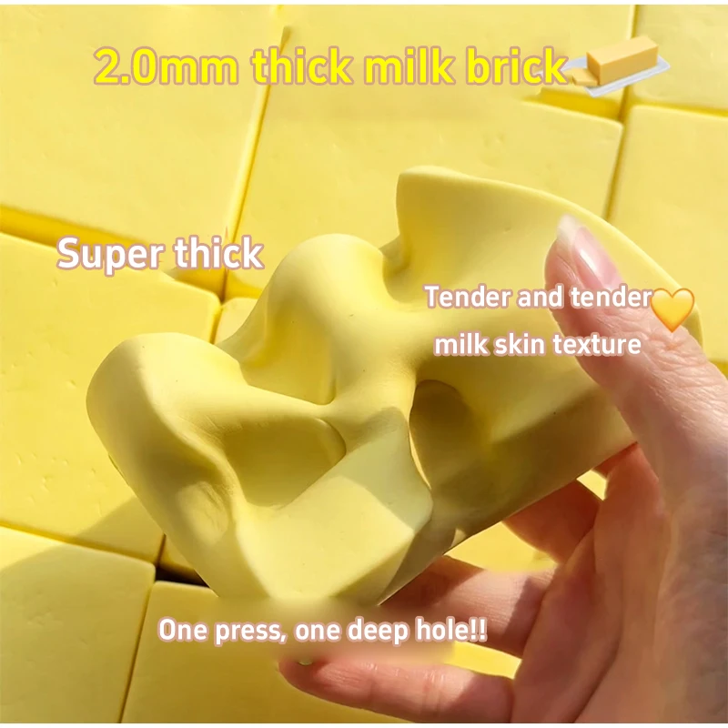 Yellow Soft Milk Brick Kneading Pleasure, Milk Aroma, Slow Rebound, Super Easy To Squeeze and Relieve Stress Crystal Soil 2026