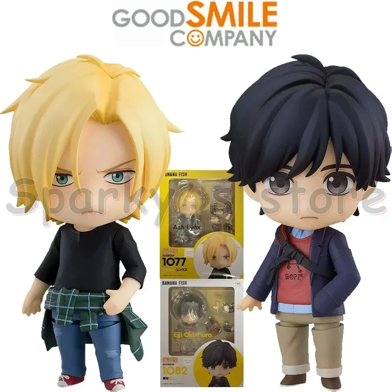 Good smile Original NENDOROID 1077 1082 BANANA FISH Anime Figure Ash lynx Okumura Eiji Action Figure Toys For Kids Gifts Model