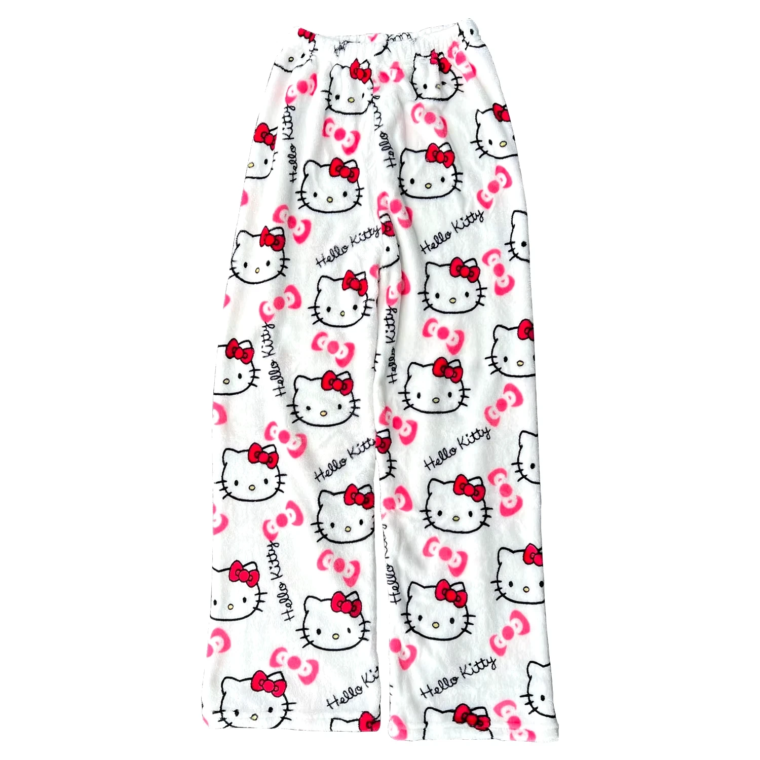 Hello Kitty Damen-Schlafanzughose, Y2K Cartoon Anime Pyjamahose, Paar-Hausanzug, lässige Loungehose, weiche Freizeitkleidung für Kinder – Detail 6