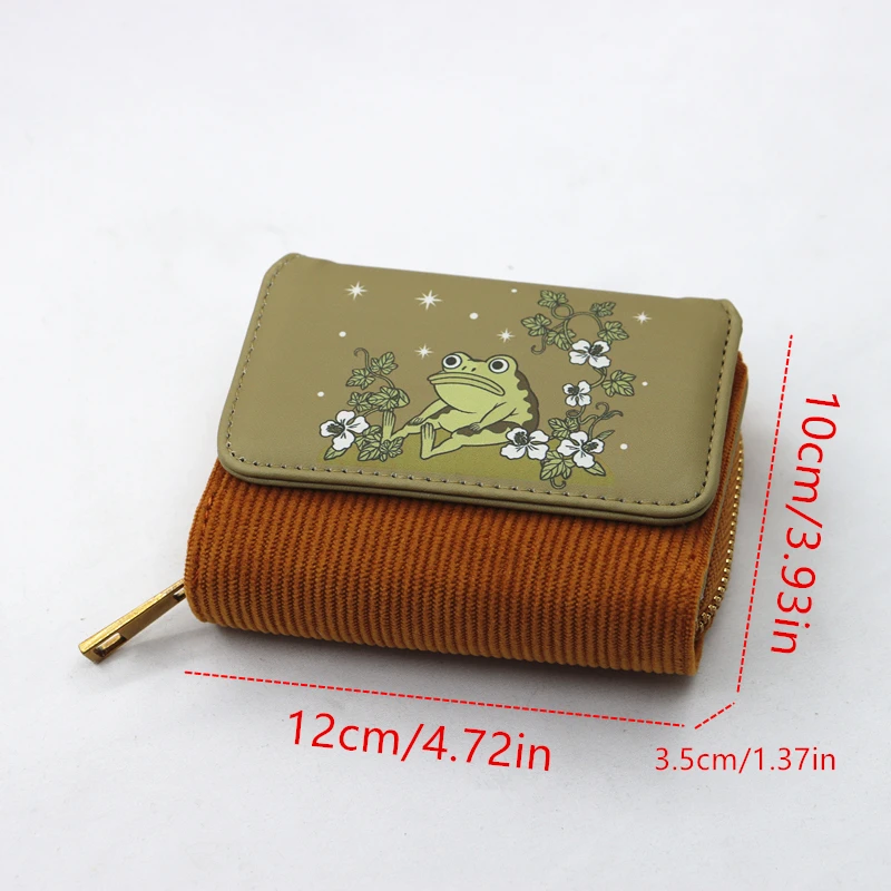 Over The Garden Wall Frog Mini Flap Wallet, Kawai Cartoon Cute Student Wallet Fashion Card Pocket