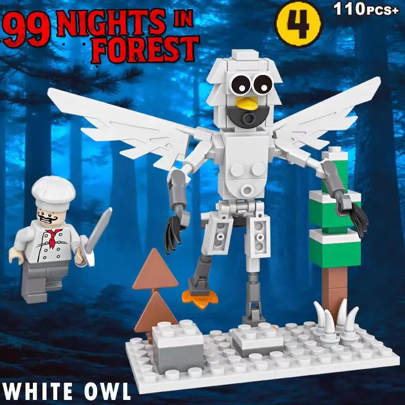 لعبة مكعبات بناء 99 لليلة جديدة في الغابة مجموعة مونستر دير نموذج ديكور المنزل هدايا مهرجان السيارة للأطفال