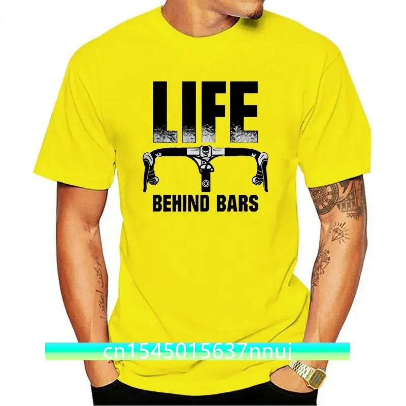 

New 2021 Summer Cool Men Tee Shirt Mens Life Behind Bars Funny Cycle T Shirt Funny T-shirt