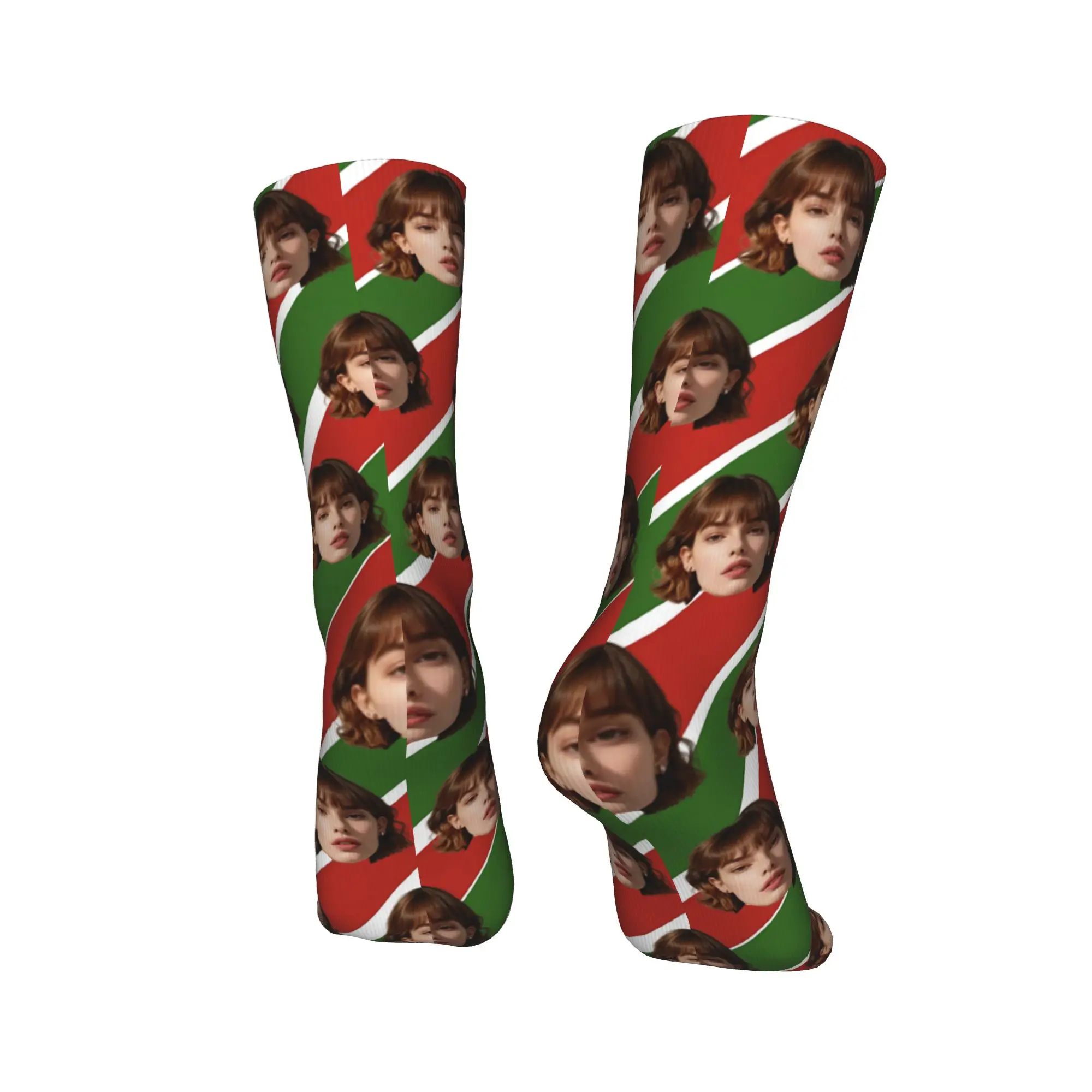 جوارب مخصصة لعيد الميلاد، جوارب مخصصة مع صورة وجه، جوارب وجه مخصصة هدية عيد الميلاد للأصدقاء