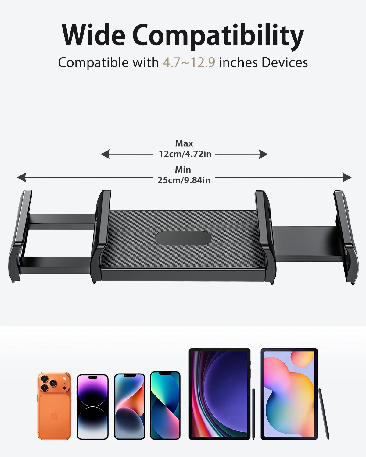 Eary Gooseneck Phone Holder for Desk Bed 31.5in Flexible Long Arm Stand 360° Rotatable Overhead Phone Mount for iPhone iPad Air