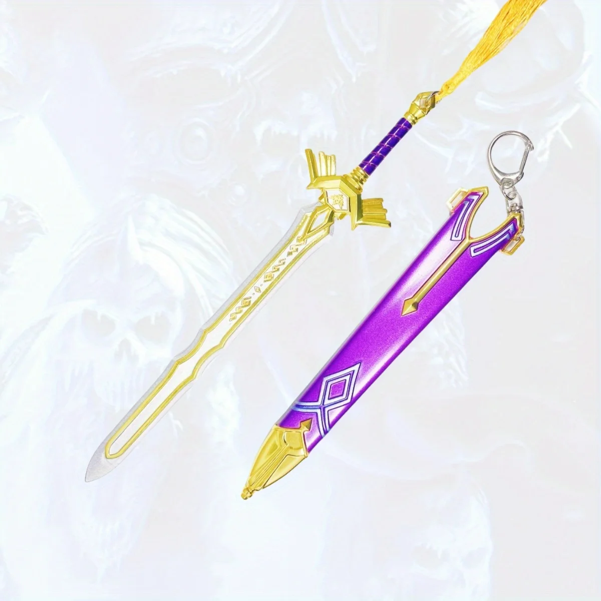 8.6 inch Gouden Zwaard Metalen Katana Zwaard Japanse Katana Sabel Originele Samurai Sabel Ninja Mes Cosplay Accessoires Prop Speelgoed