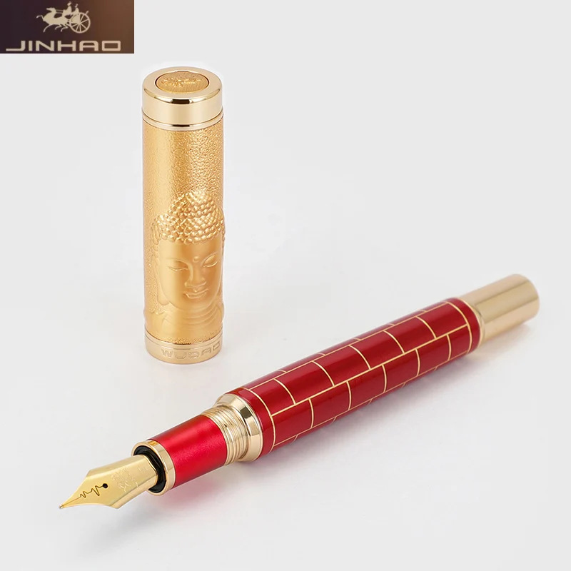 

​ Перьевая ручка Jinhao Enlightenment, тяжелая ручка Lridium Point с большим наконечником в стиле дзен для каллиграфии и подписи ​ Лучший подарок