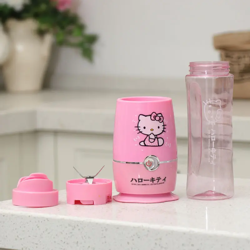 Miniso Kawaii double cup Household Use Juicer Hello Kitty Cartoon Cute Mini Juice Blender Fashion Kitchen Supplies New Style kit