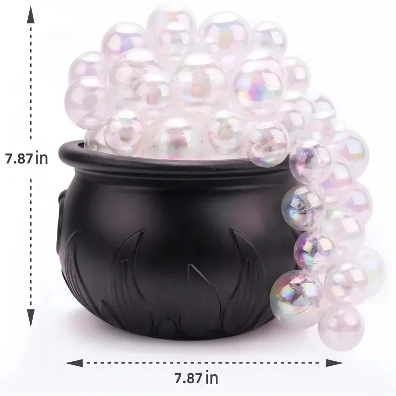 Halloween Witch Bubbling Magic Furnace Diy Clear Ball Witch Bubble Pan Halloween Witch Glow Magic Bubble Stove