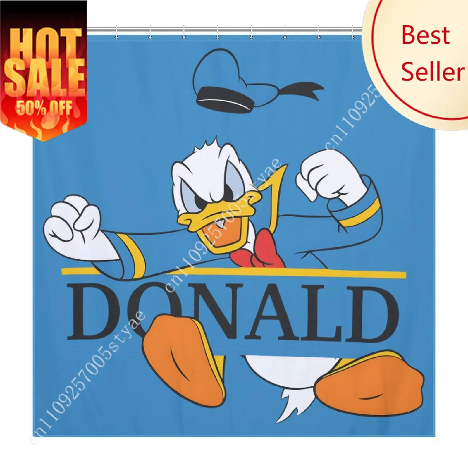 

Donald Duck Shower Curtain Disney Cartoon Movie Kids Cute Animal Bathroom Home Party Decor Waterproof Custom Bath Curtain