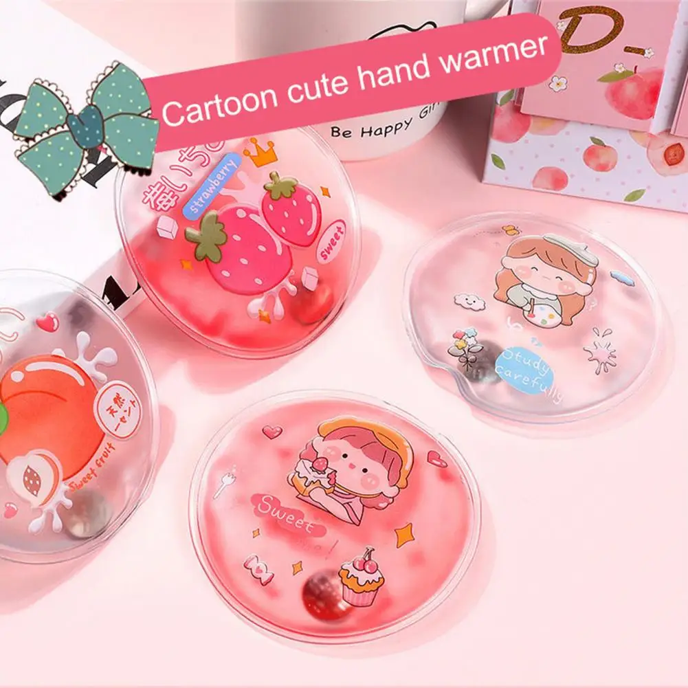 

Winter Self-Heating Hand Warmer Reusable Cartoon Gel Liquid Heat Pack Pocket Mini Hand Warmer Hot Water Bags грелка для рук