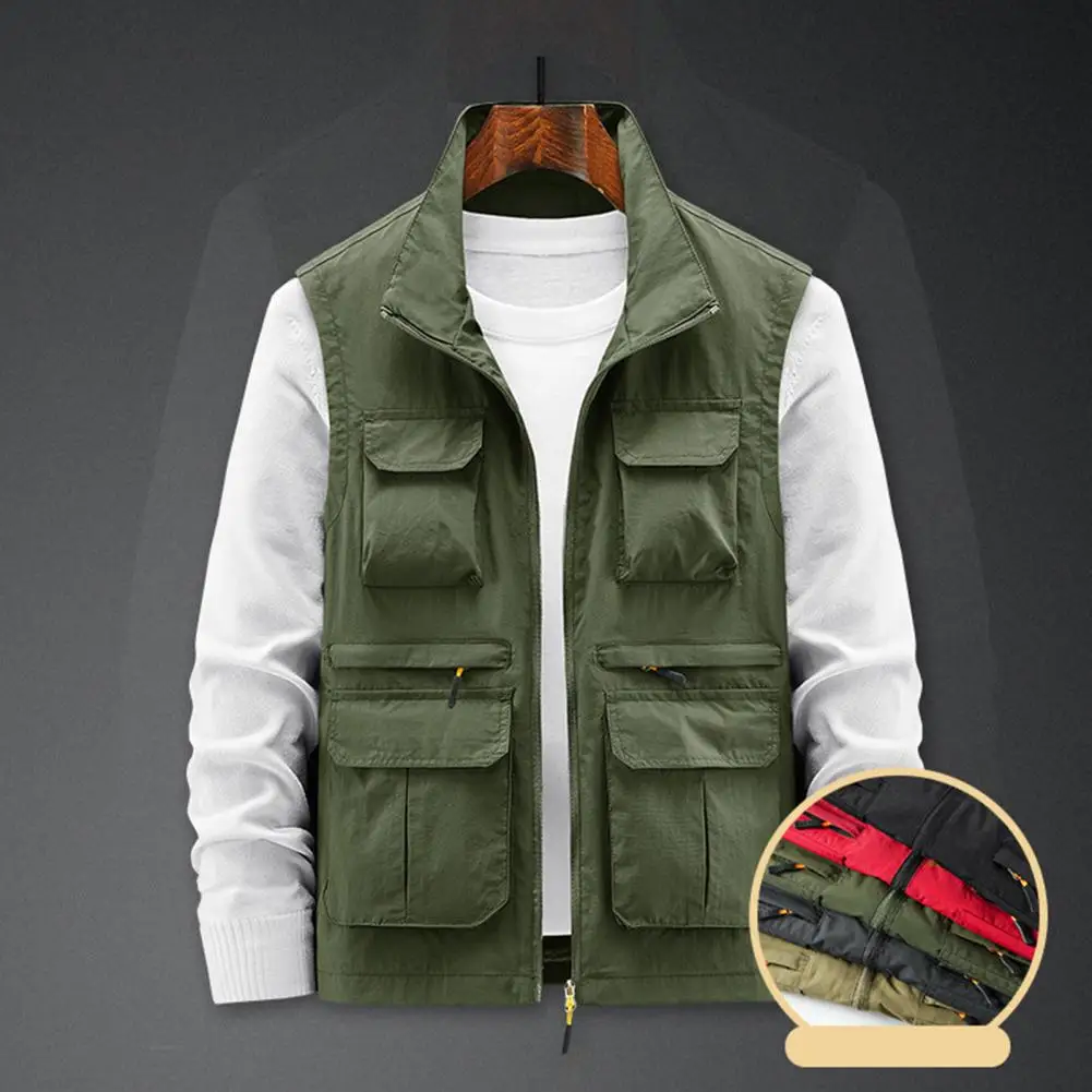 

Stylish Photography Vest Loose Moisture Wicking Men Vest Relaxed Fit Quick Dry Vest