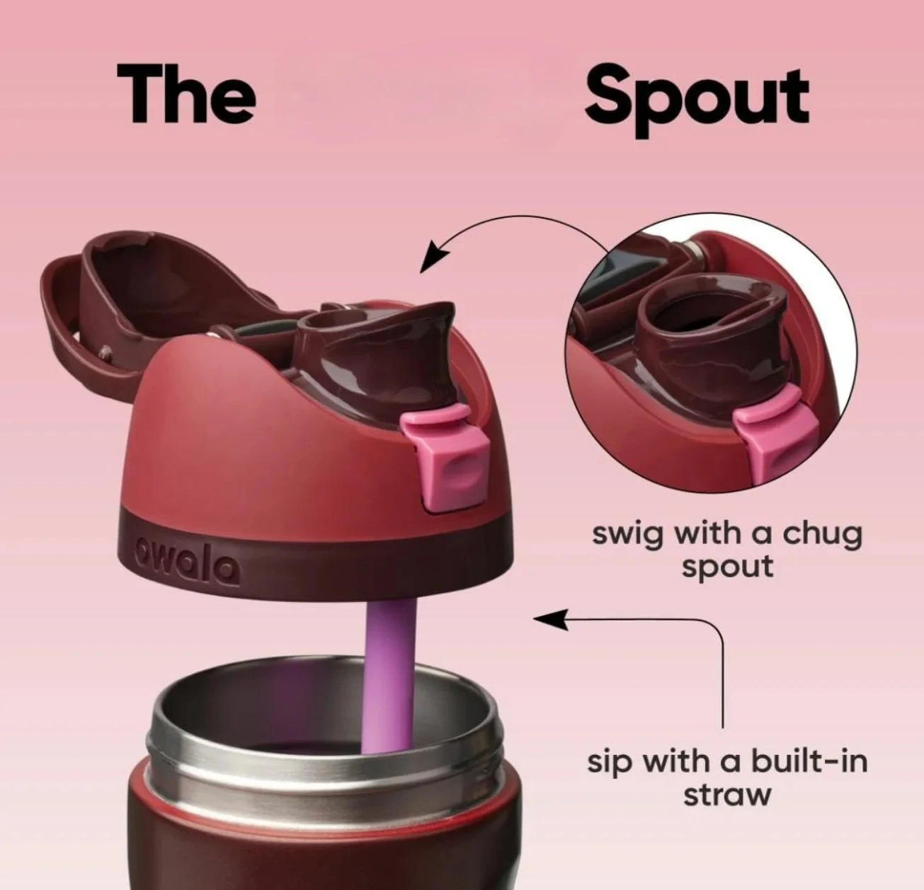 Owala Insulated Stainless Steel Water Bottle with Straw, BPA-Free Sports Water Bottle, Great for Travel, 32 Oz