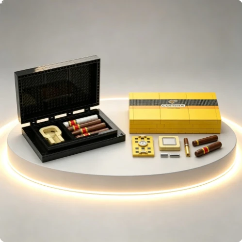 HOT NEW MOC Brand Cigar Box and Cigarette Model Kit  Collectible Display Ornament Festival Party Gifts
