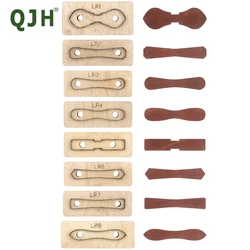 QJH Leather Zipper Slider Cutting Mould, Bag Chain Template DIY Steel Punching Stencil, Leather Crafts Kraft Tool, Bag Keychain