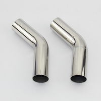 1PCS Car Accessories Automobile Exhaust Pipe Muffler turns into stainless steel elbow 45 degree Angle pipe to reduce diameter
