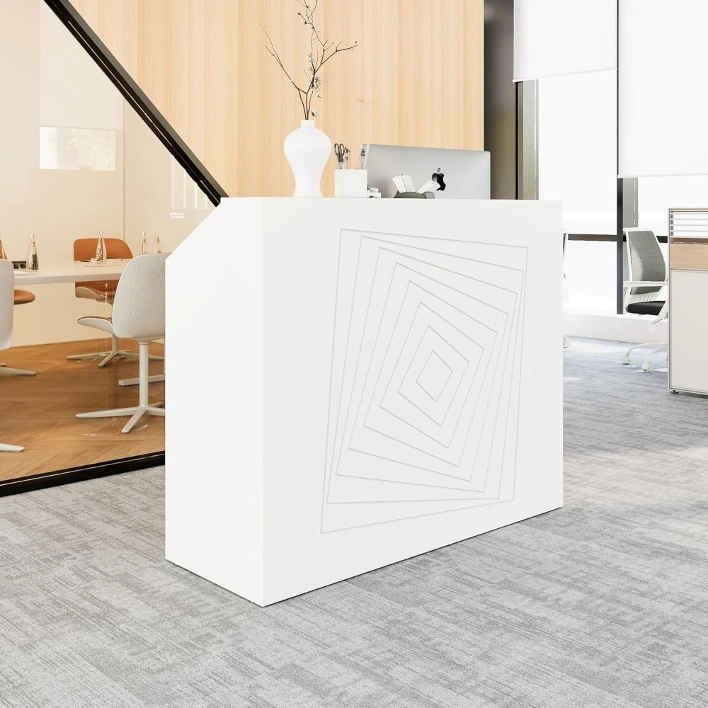 

Reception Desk, 47”Reception Desk, Reception Room Table for Small Shops, Front Desk for Home Office (46.5" W x 20" D x 44" H)