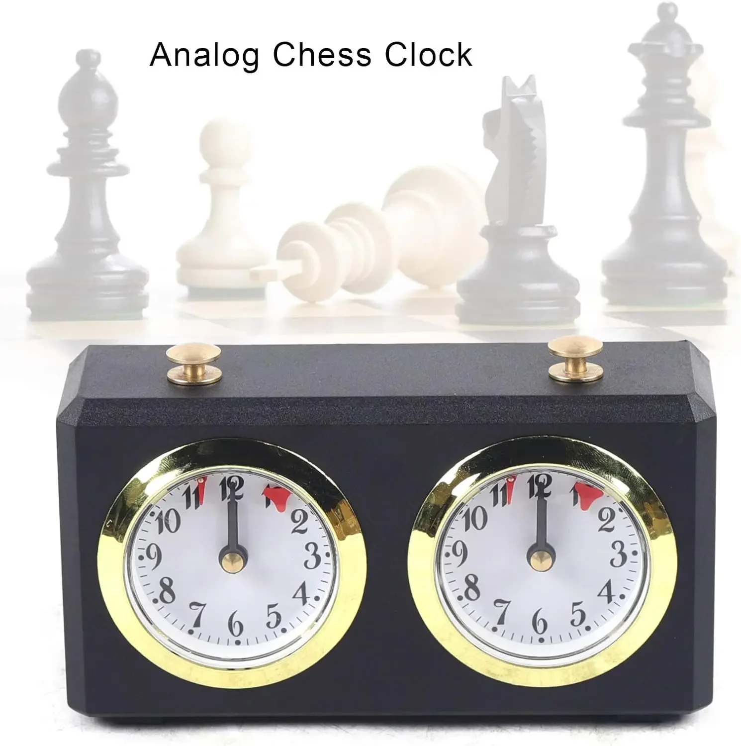 Chess Clock, Chess Timer,Professional Mechanical Chess Watch Timer, Retro Analog Chess Game Accessories go game