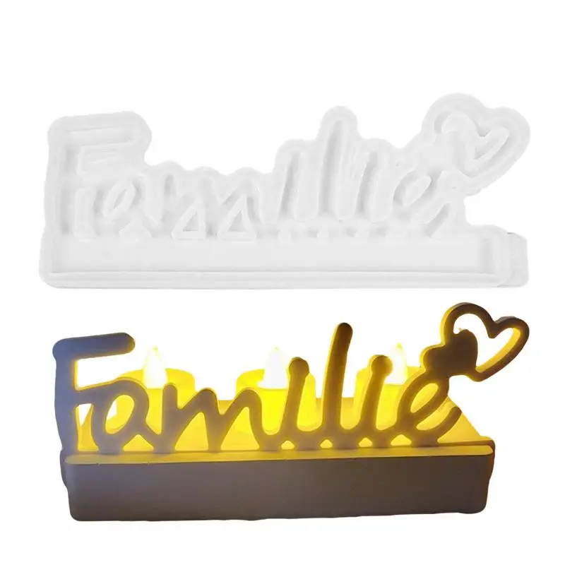 

3D буквы, немецкое слово, силиконовая форма, ручная работа, подарок на день матери, украшение дома, подсвечник с буквами, сделай сам, гипсовая форма для клея