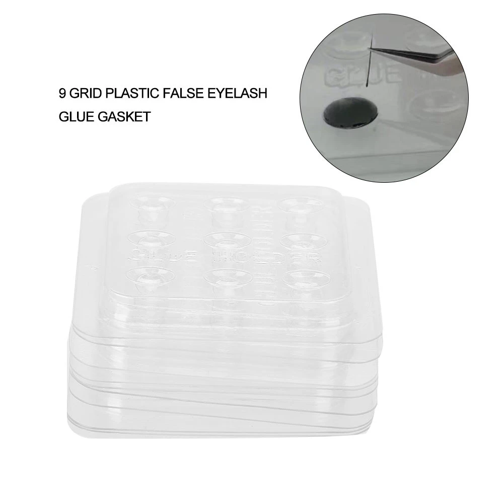 속눈썹 연장 도구 플라스틱 인조 속눈썹 접착제 가스켓 속눈썹 연장 홀더 접착 팔레트 속눈썹 접착제 가스켓