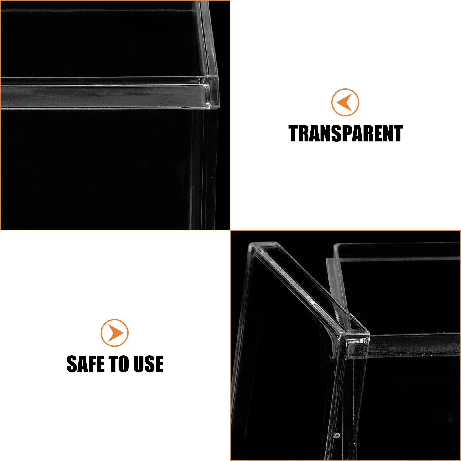 

10pcs Acrylic Candy Boxes Transparent Square Storage Containers Gift Packing Case for Cookies Chocolate Jewelry