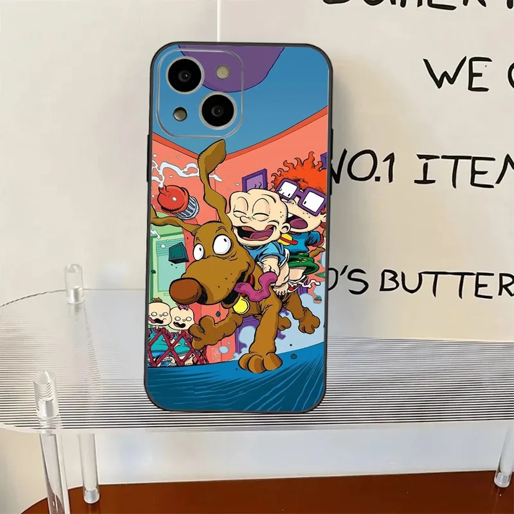 Custodia per telefono Cartoon rucat Chuckie Angelica per iPhone 11,12,13,14,15,XS,XR,X,Mini,Pro,Max,Plus Shell