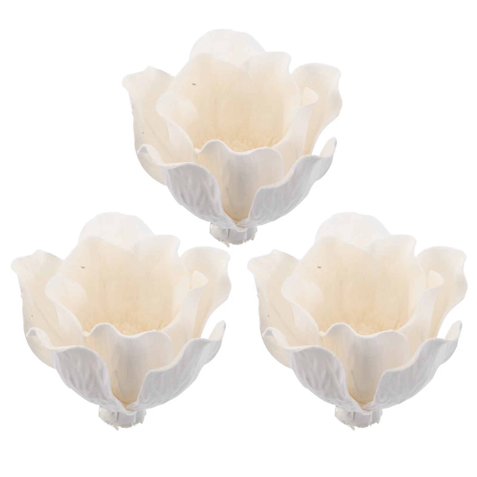 

3pcs Handmade Scent Diffuser Flowers Artificial Magnolias For Home Office Bedroom Bathroom Decor Room Fragrance Diffusers