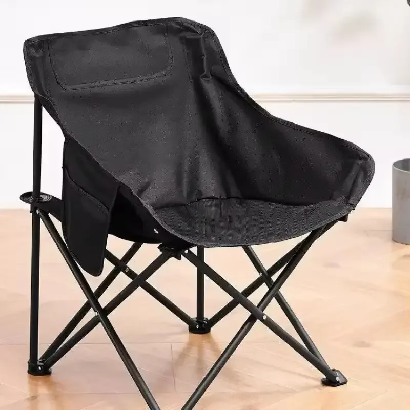 Factory Customized Outdoor Wholesale ultra Lightweight Portable Folding Moon Chair Resting Camping Beach Chair